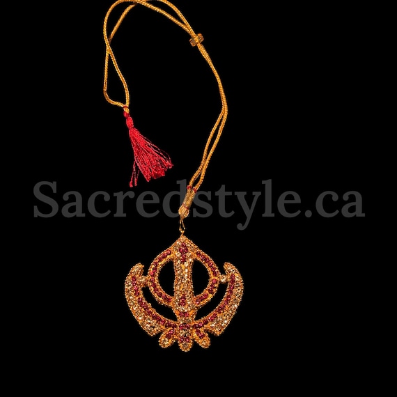 Steel Khanda, Car Hanging, Black Metal Khanda, Silver Khanda, Car Decor, Sikh gift Items