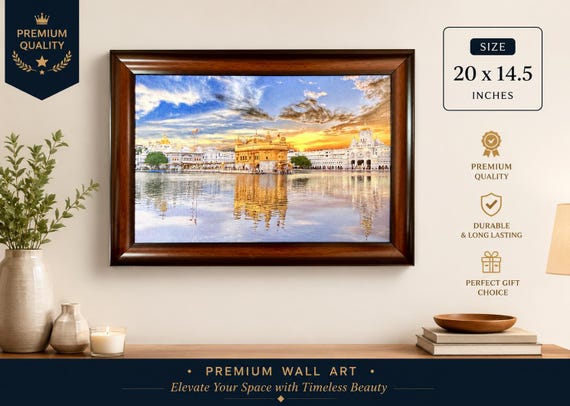 Sri Darbar Sahib, The Golden Temple Photo, Amritsar Sahib, Sikh home decor
