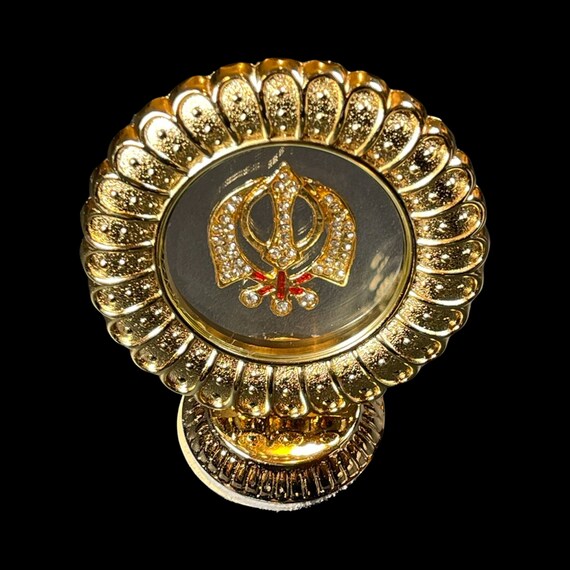 Khanda, Ek Onkar, Dashboard Decor, Car Dashboard Accessories, Metal dashboard items. Sikh Items.