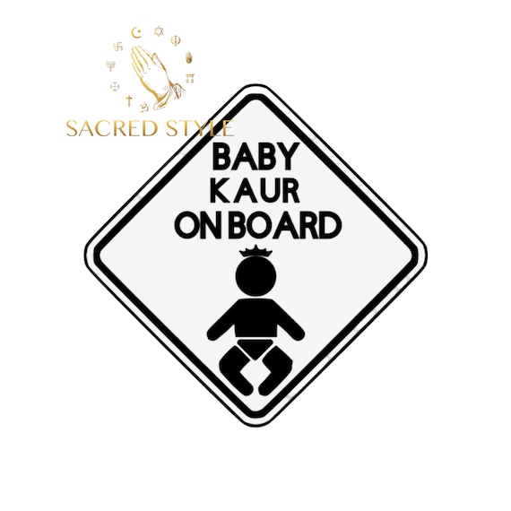 Baby Kaur On Board Decal, Sikh baby stickers, Sikh items,