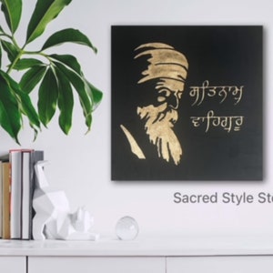 Handgemacht | GURU NANAK DEV Ji Saroop| Sikh Wohnkultur |Punjabi Wandbehang | Porträt| Sikh Geschenkartikel