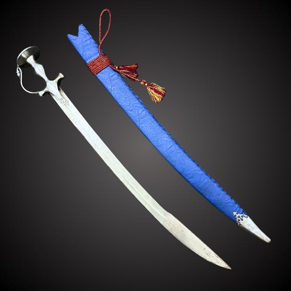 Big Kirpan, Personalize Engraved Sarohi made of Sarbloh, Sikh kakar, Taksali kirpan, Sikh Kakkar, Sikh Shastar, Sikh Items,
