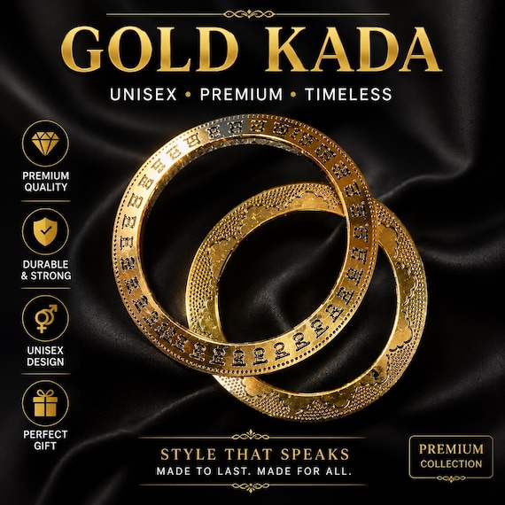 Premium Sikh Kada Bracelet | Engraved Sikh Kara | Punjabi Sikh Kakar | Stainless Steel Karah | Sikh Gift for Men | Khalsa Bracelet