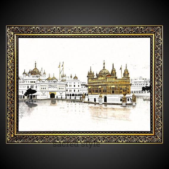 The Golden Temple  Premium Photo 32x24 inches, Sri Darbar Sahib Amritsar, Sikh home Decor, Wall Hanging, Sikh gift items,