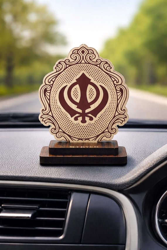 Khanda Car dashboard decor, Sikh car idol, Sikh Items,