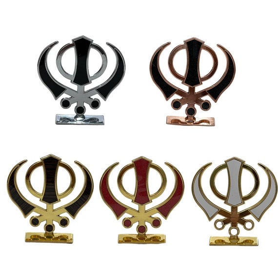 Khanda, Car Dashboard Accessory, Metal Khanda, Car Dashboard idol, Punjabi gifts, Sikh Items.