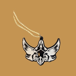 Khanda With Baaz Car hanging, Baaz, Punjabi Car Decor, Sikh items,
