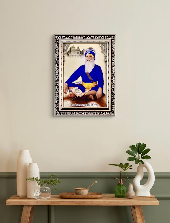 Shaheed Baba Deep Singh Ji, Wall Hanging, Sikh Gift items, Punjabi, Sikh photos,