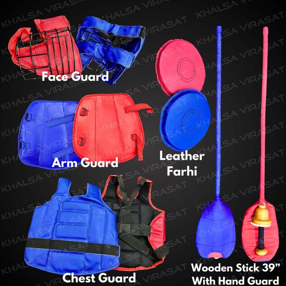 Gatka Stick Set of 10 items, Sikh gatka accessory, Sikh Martial Art tools, Sikh Gift items
