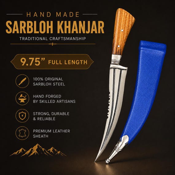 Hand Made Sikh Khanjar Kirpan, Sarbloh Pesh Kabz Dagger, Traditional Sikh Weapon, Punjabi Wedding Gift, Khalsa Decor