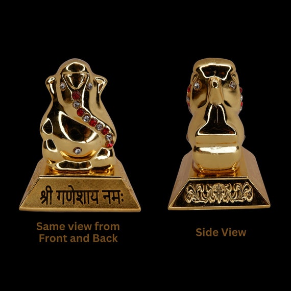 Siri Ganesh Ji Car Dashboard idol, Metal Car dashboard accessories, Hindu god, Siri Ganesha, Hindu Gift Items,