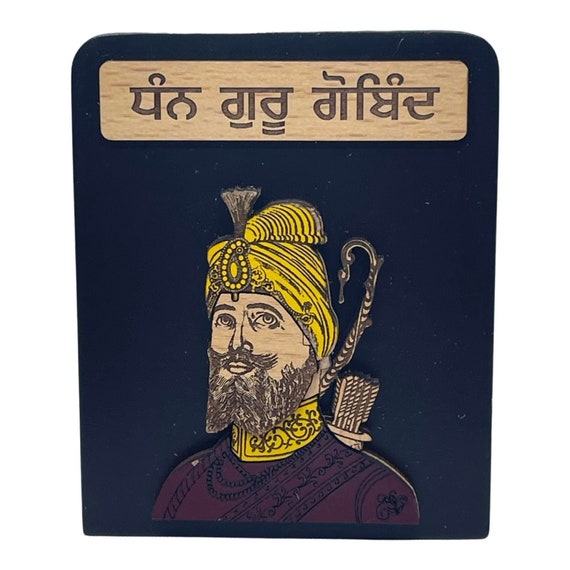 Guru Gobind Singh Ji Car Dashboard Idol, Wood car dashboard accessories, Car Decor, Sikh Items.