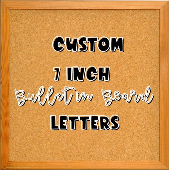 7 Inch Custom Bulletin Board Letters Classroom Décor Made Etsy