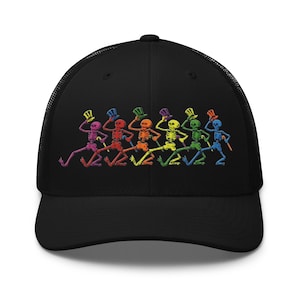 Grateful Dead Dancing Skeletons Bestickter Trucker Hat