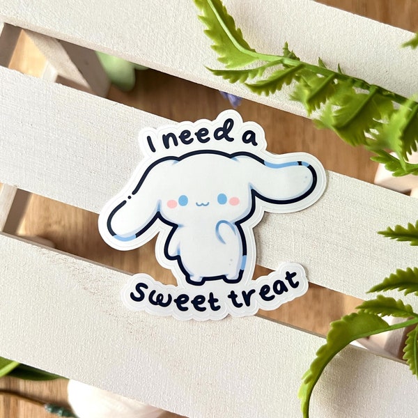Cute Cinna Sweet Treat Sticker | Weatherproof Glossy Die-Cut Sticker | Waterbottle Stickers | Laptop Stickers | Dog Sticker