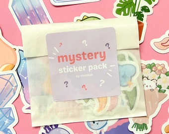 Mystery Sticker Grab Bag | Weatherproof Glossy Die-Cut Sticker | Waterbottle Stickers | Laptop Stickers | Sticker Pack