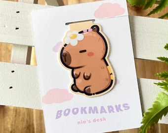 Capybara Magnetic Bookmark | Cute magnetic bookmark | Page Saver | Book Accessories | Bookmark Buddies