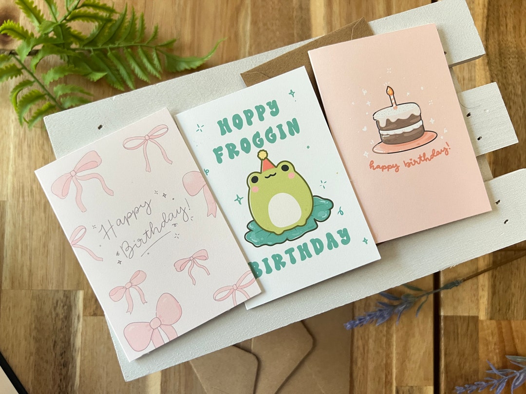 Mini Birthday Greeting Cards - Etsy