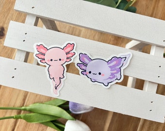 Axolotl Sticker Pack Weatherproof Glossy Die-Cut Sticker | Waterbottle Stickers | Laptop Stickers | Cute Stickers