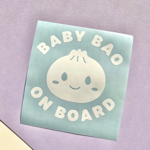 Baby Bao On Board | Car Vinyl Decal | Permanent Vinyl | Baby On Board