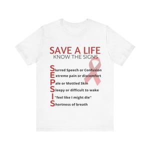 Sepsis Awareness - ADULT Unisex Jersey Short Sleeve Tee