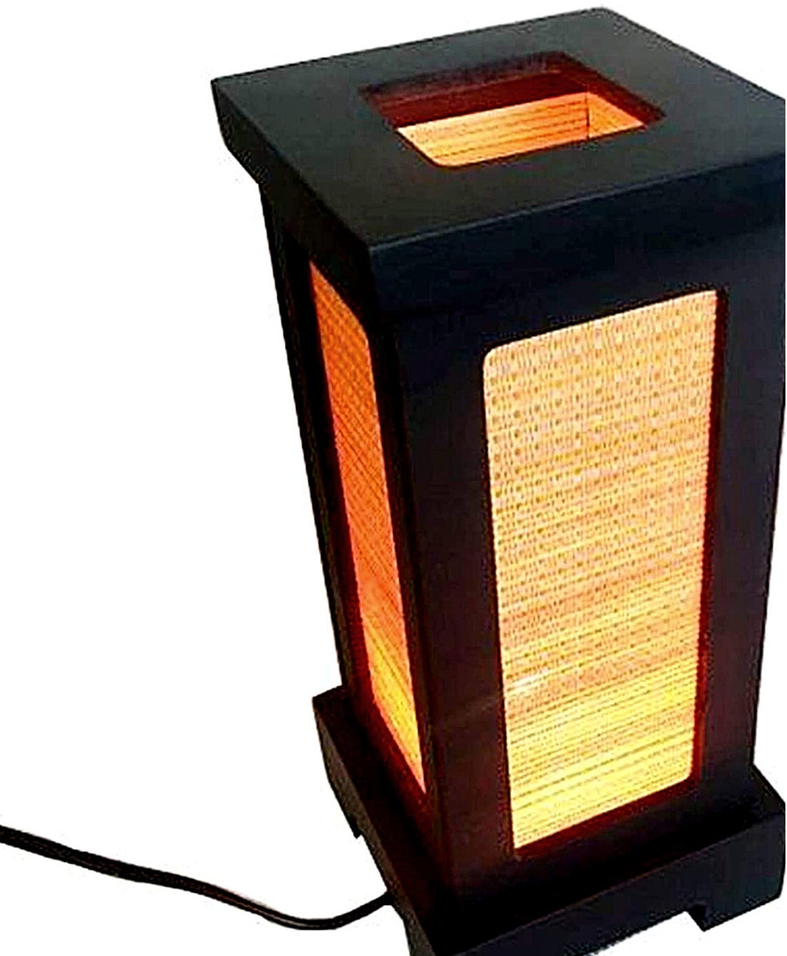 Oriental Handmade Bamboo Bedside Table Lamp and Floor Lamp, Wood Lamp