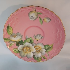 Vintage Aynsley Pink Dogwood  Saucer, English Bone China  Dogwood Flowers 1930s