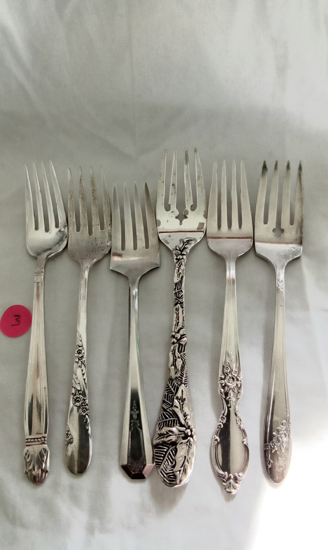Mismatched Silverplate Forks Set of 6 Flatware/vintage & Antique