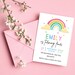 Editable Rainbow Invitation, Rainbow Birthday Invitation, Party ...