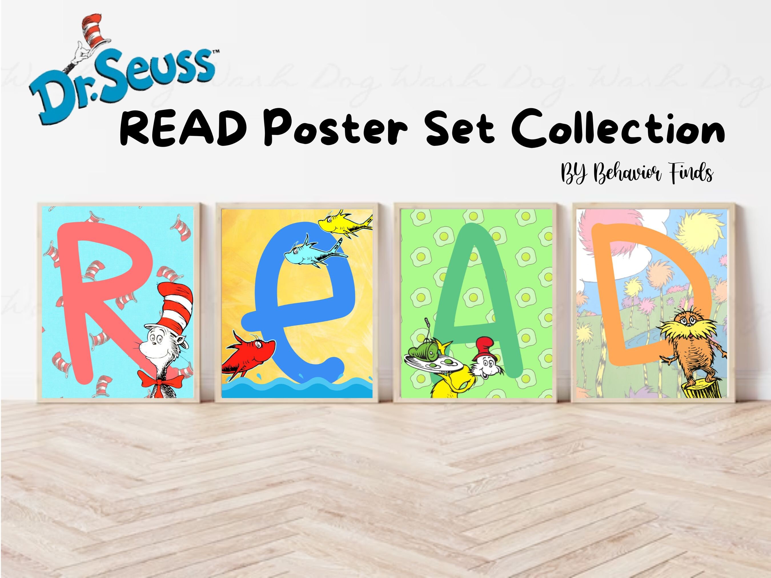 Dr Seuss READ Poster Collection / Classroom Posters / - Etsy