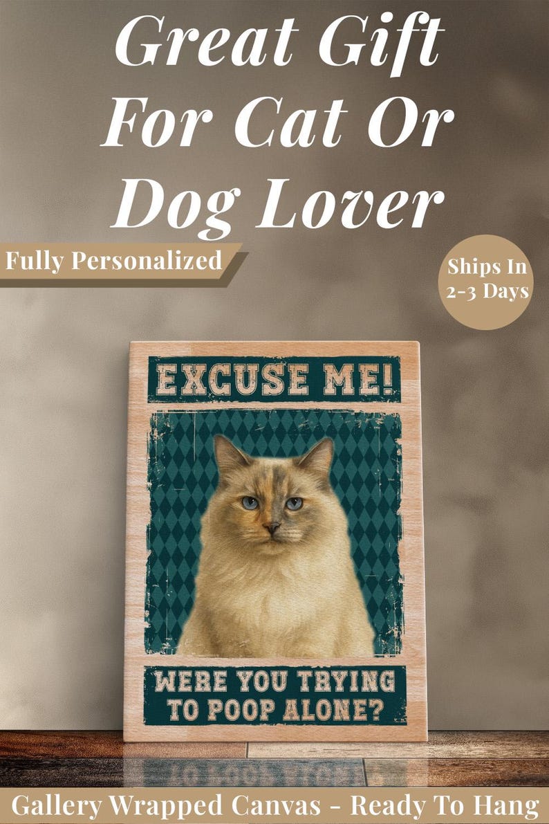Bathroom Decor Pet Remembrance Gift Bathroom Wall Art Watercolor Pet Portrait Funny Bathroom Sign Dog Bathroom Art Painting From Photo Pet Memory Gift For Dog Loss Custom Cat Portrait Cat Bathroom Decor Gift For Pet Owner Funny Gift