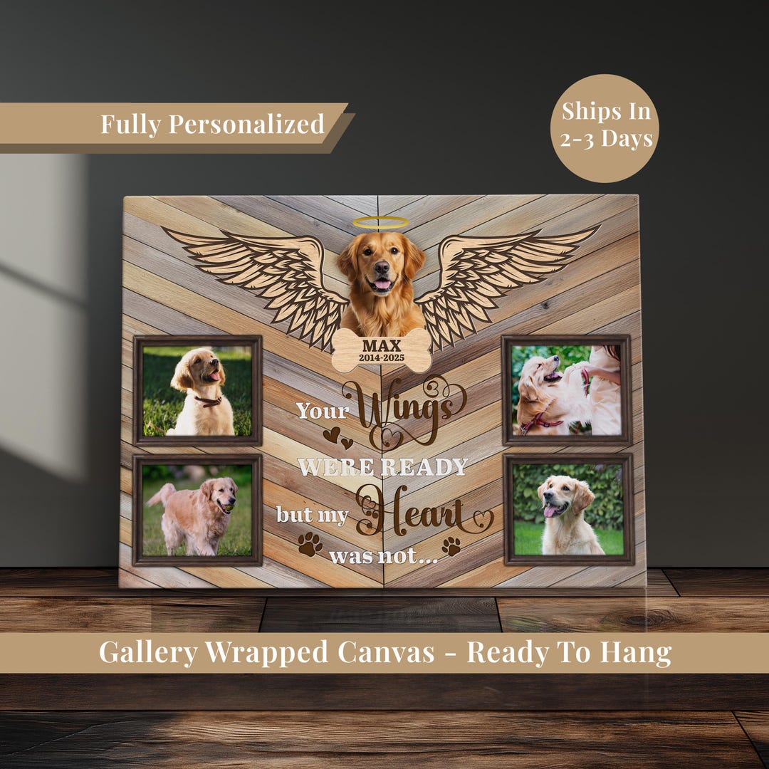 Dog Memorial Canvas Wall Art for Home Decor Gift for Dog Loss Memorial ...