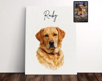 Custom Watercolor Pet Portrait From Photo Dog Lover Gifts For Dog Mom Dog Portrait Dog Painting From Photo Cat Portrait Cat Lover Gifts
