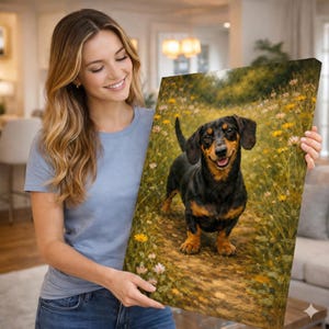 Custom Pet Memorial Gift Oil Painting From Photo Pet Loss Gifts Dog Memorial Gift Dog Portrait From Photo Dog Remembrance Gift Cat Portrait zdjęcie 11