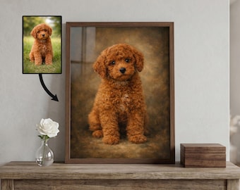 Custom Pet Portrait Oil Painting From Photo Pet Loss Gifts Dog Memorial Gift Dog Portrait Pet Memorial Gift Dog Loss Sympathy Gift