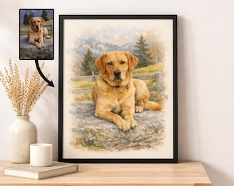 Custom Watercolor Pet Portrait From Photo Dog Memorial Gift For Dog Lover Pet Memorial Gift Pet Loss Gifts Dog Loss Sympathy Gift