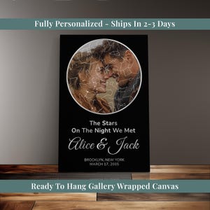 Canvas Print Star Map Wedding Gift For Couple 50th Anniversary Gift For Wife Star Print Night Sky Map Custom Romantic Gift For Girlfriend
