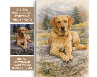 Custom Watercolor Dog Painting Pet Memorial Portrait Gift For Dog Lovers Custom Dog Portrait From Photo Pet Remembrance Gift For Dog Owners