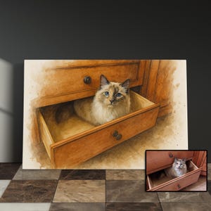 Custom Watercolor Cat Painting Memorial Pet Portrait Gift For Cat Lovers Custom Cat Portrait From Photo Pet Remembrance Portrait Cat Drawing