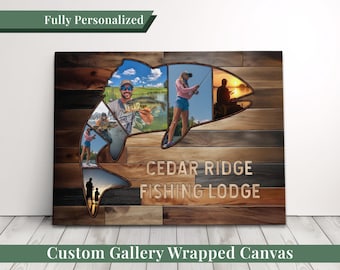 Custom Gifts For Dad Fishing Gifts For Men Sentimental Gifts For Husband Wall Art Canvas Photo Gifts For Fisherman Retirement Gifts For Men