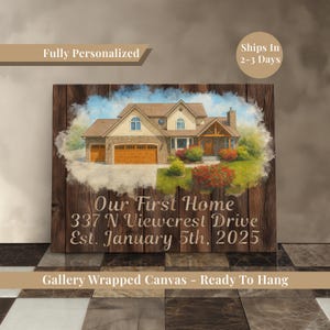 Personalized Housewarming Gift Idea For New Home Gift From Realtor Closing Gift For Buyers Custom Watercolor House Painting From Photo Gift