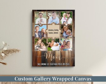Personalized Photo Frame Gift For Mom Photo Collage Birthday Gift For Dad From Daughter Son Customize Gifts Canvas Wall Art Mom Dad Gift