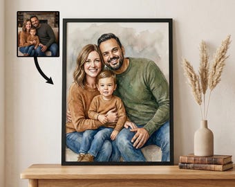 Watercolor Painting Custom Portrait Painting From Memorial Photo Sympathy Gifts For Loss Of Loved One Remembrance Gift In Loving Memory