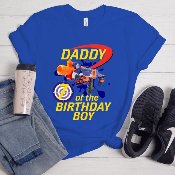 Custom Nerf Gun Birthday Boy Shirt, Nerf Guns Birthday T-shirts, Nerf Birthday Shirts