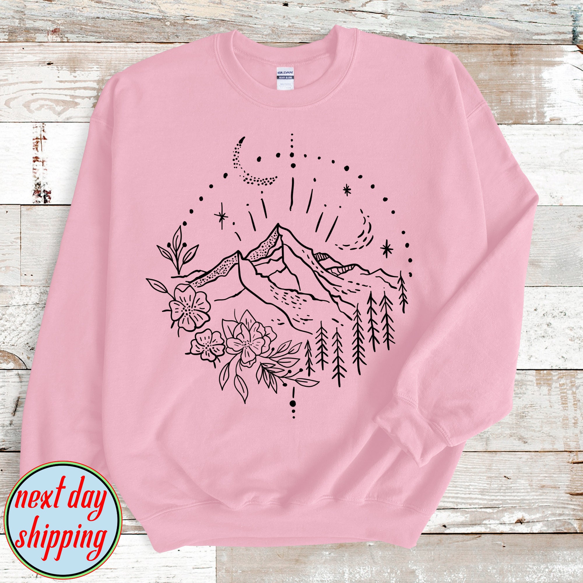 Mountain Sweatshirt Mountain Silhouette Sweatshirt - Etsy