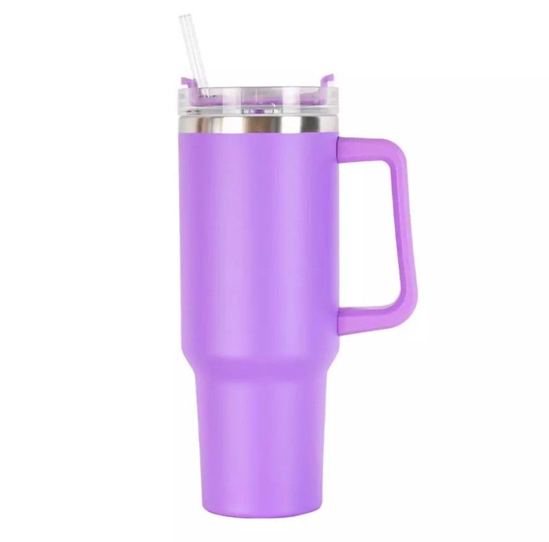 Stanley Cup Dupe 40oz Tumbler Cup With Handle and Straw Etsy