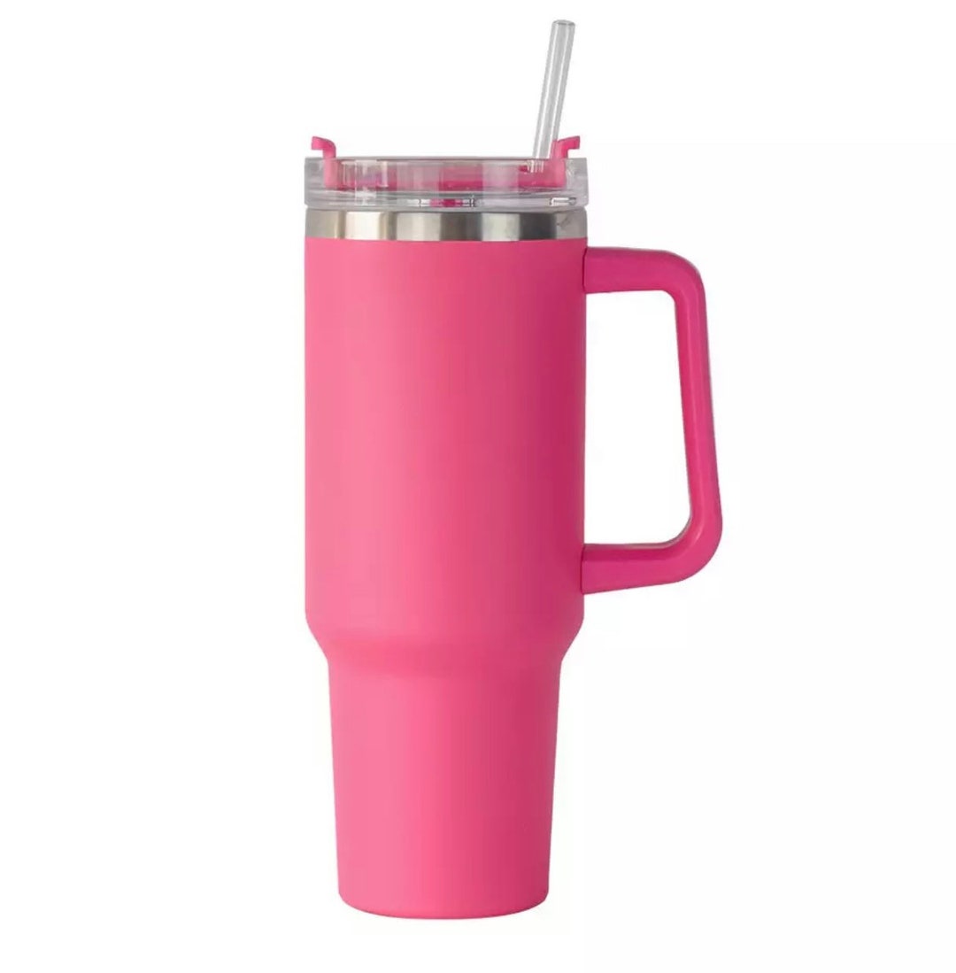 Stanley Cup Dupe 40oz Tumbler Cup With Handle and Straw Etsy