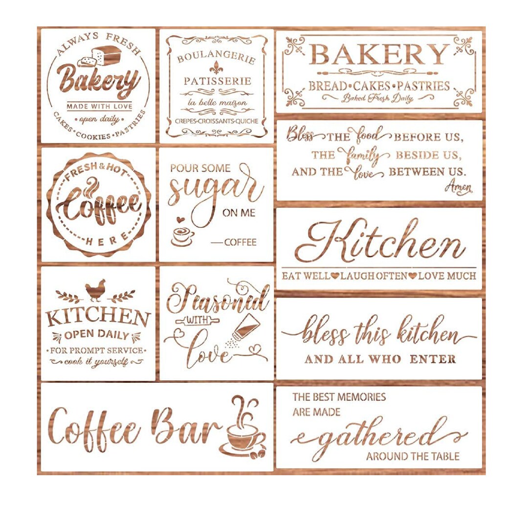 Farmhouse Kitchen Stencil Reusable Stencils for Painting on Etsy