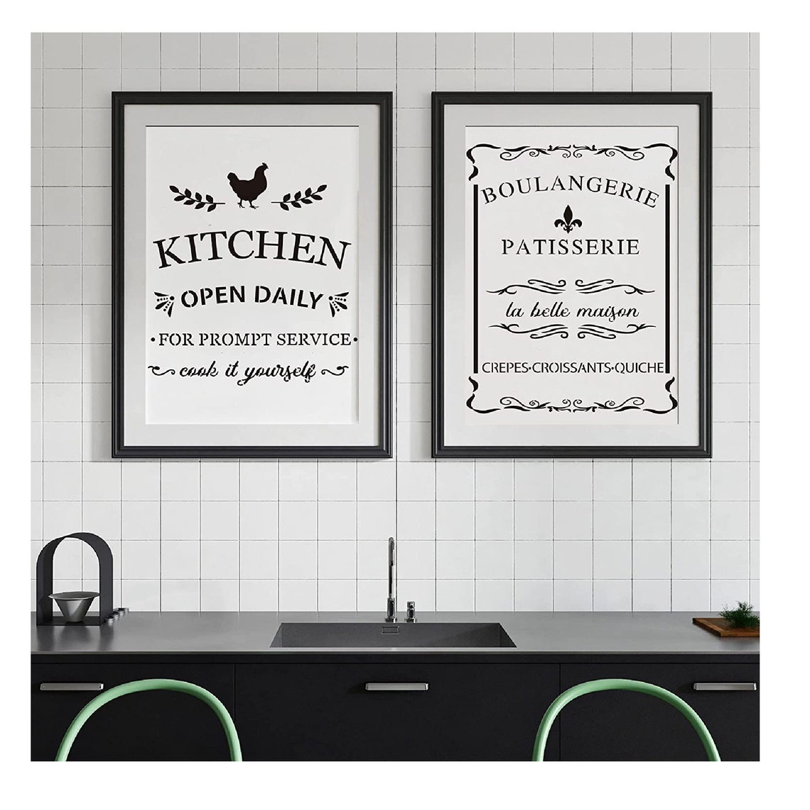 Farmhouse Kitchen Stencil Reusable Stencils for Painting on Etsy