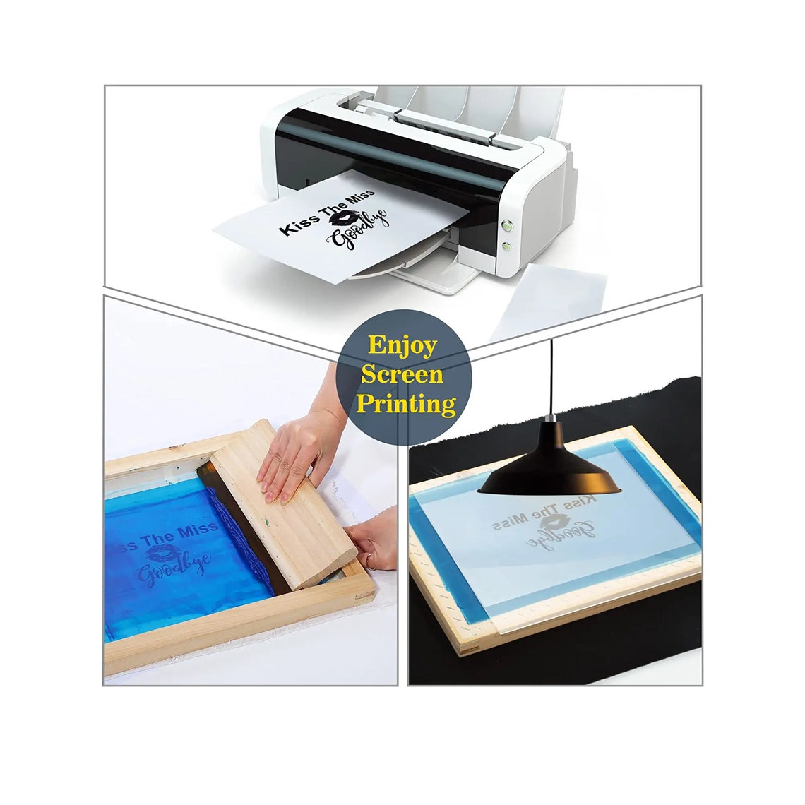 Screen Printing Kit With 6 Fabric Screen Printing Inks Etsy